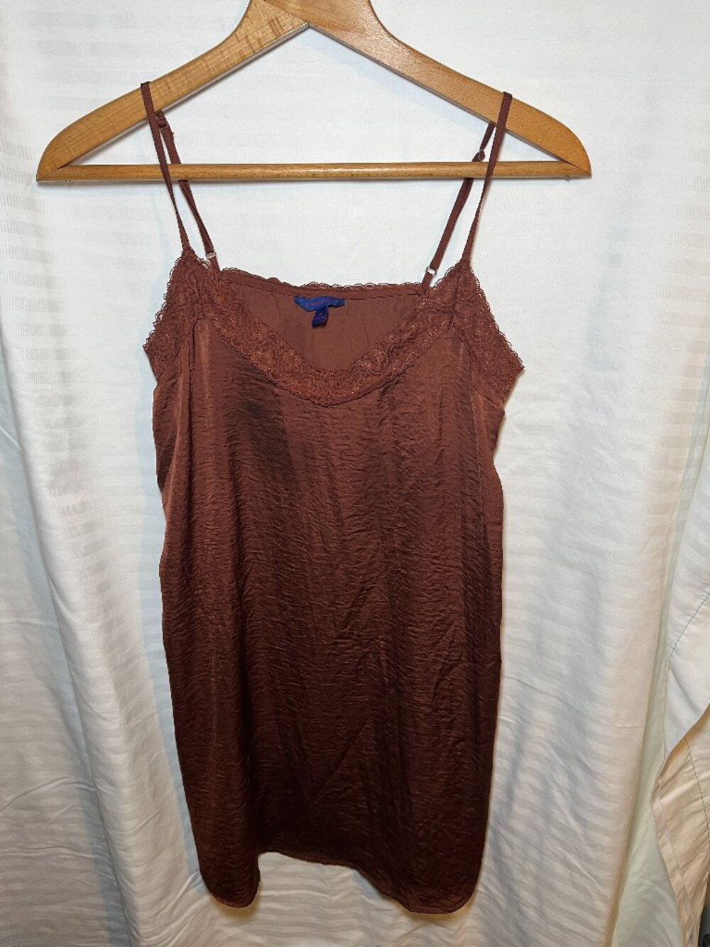 Aeropostale Brown Lace Trim Slip Dress Size M